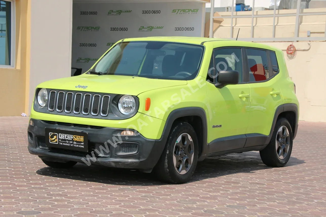 Jeep  Renegade  Sport  2017  Automatic  112,000 Km  4 Cylinder  Front Wheel Drive (FWD)  SUV  Light Green