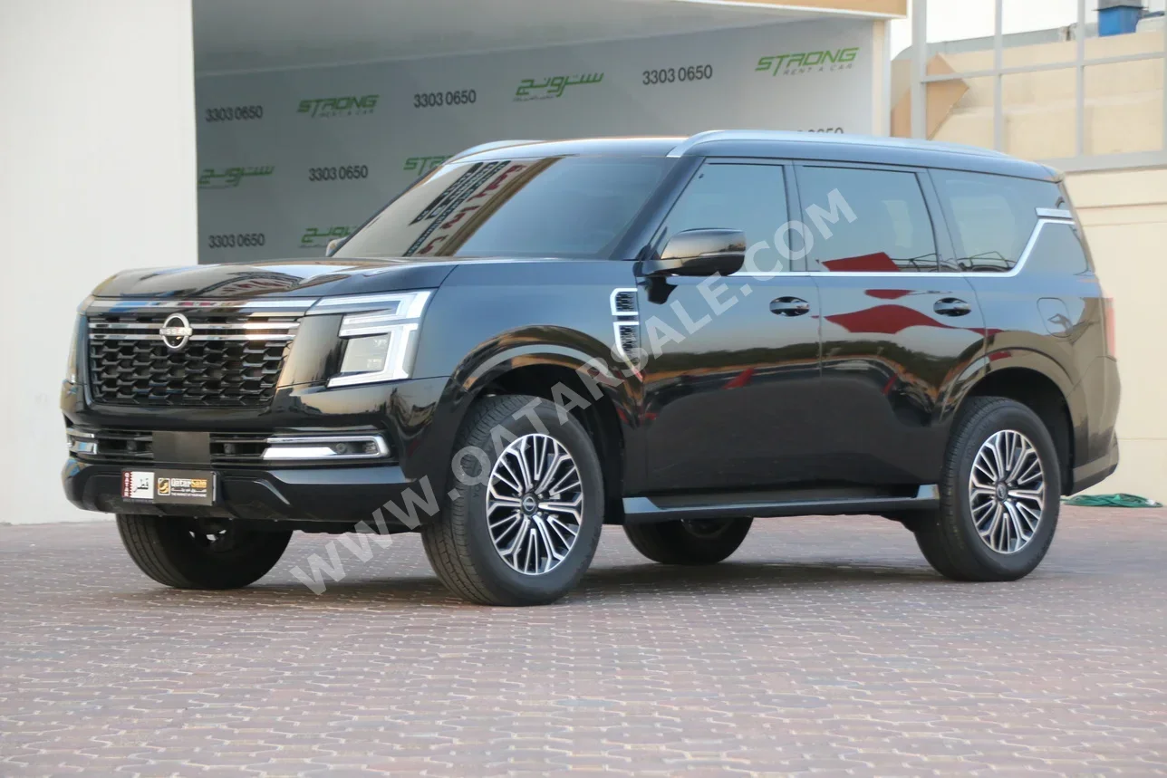 Nissan  Patrol  Platinum  2025  Automatic  4,000 Km  6 Cylinder  Four Wheel Drive (4WD)  SUV  Black  With Warranty