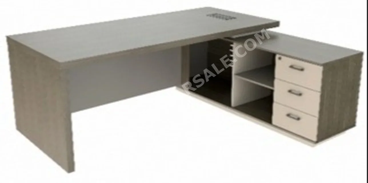 المكاتب ومكاتب الحاسوب - مكتب مدير  - ميرير للمفروشات  - اللون البيج