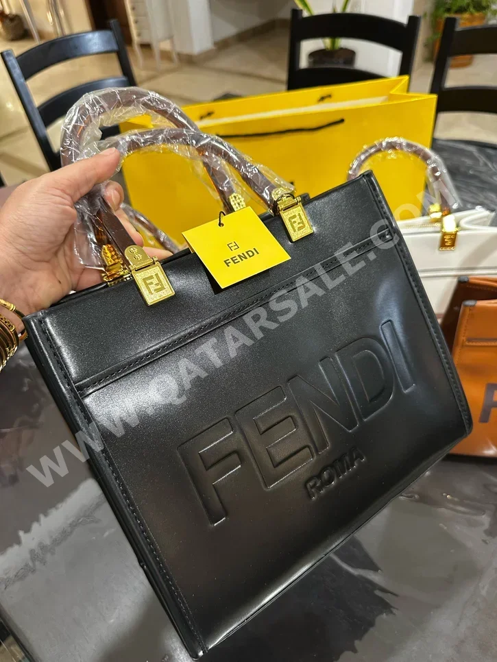 Tote Bag  - Fendi  - Black  - Vegan Leather  - For Women