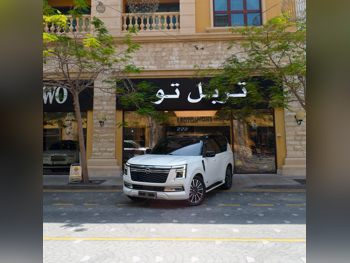 Nissan  Patrol  Platinum turbo  2025  Automatic  10,500 Km  6 Cylinder  Four Wheel Drive (4WD)  SUV  White  With Warranty