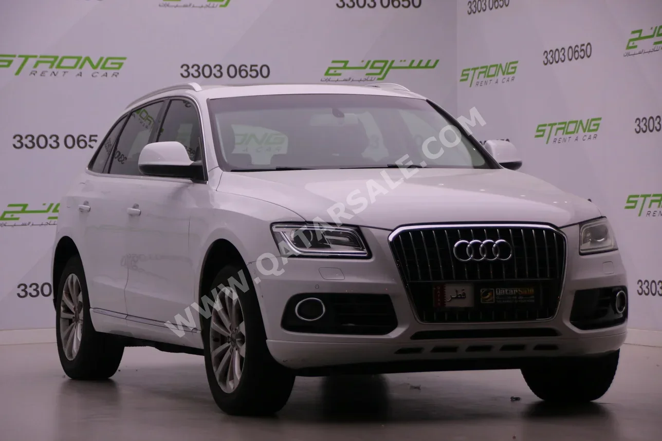اودي  كيو 5  40 TFSI Quattro  2015  اوتوماتيك  184,000 كم  6 سلندر  دفع كلي مستمر  اس يو في  أبيض