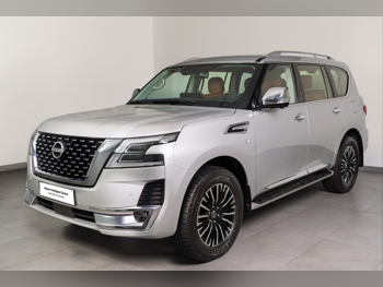 Nissan  Patrol  LE Platinum  2024  Automatic  180 Km  8 Cylinder  Four Wheel Drive (4WD)  SUV  Silver  With Warranty
