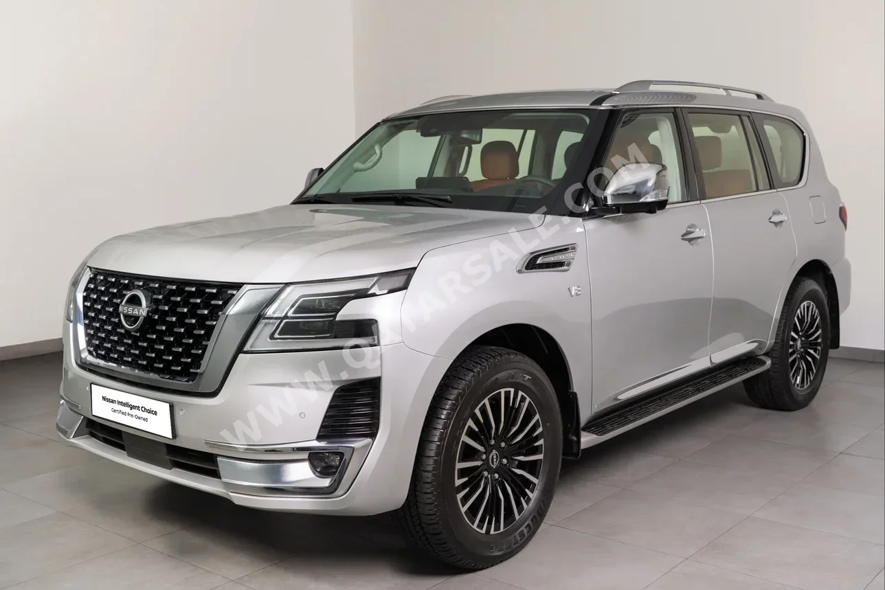 Nissan  Patrol  LE Platinum  2024  Automatic  180 Km  8 Cylinder  Four Wheel Drive (4WD)  SUV  Silver  With Warranty