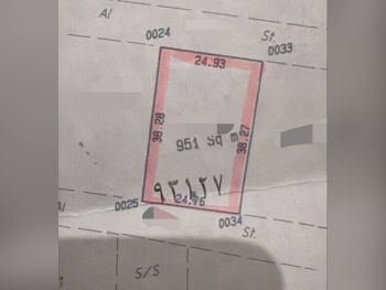 Lands For Sale  in Doha  - Fereej Bin Omran  -Area Size 951 Square Meter