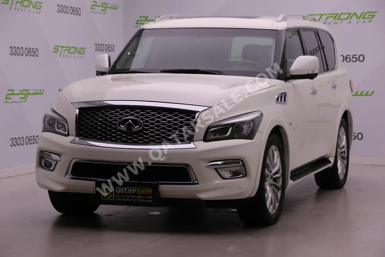 Infiniti  QX  80  2015  Automatic  130,000 Km  8 Cylinder  Four Wheel Drive (4WD)  SUV  White