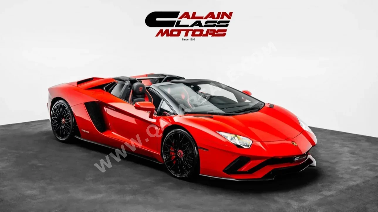 Lamborghini  Aventador  S Roadster  2021  Automatic  9,985 Km  12 Cylinder  All Wheel Drive (AWD)  Convertible  Red
