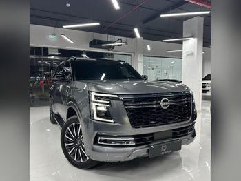 Nissan  Patrol  Platinum  2025  Automatic  20,000 Km  6 Cylinder  Four Wheel Drive (4WD)  SUV  Dark Gray  With Warranty