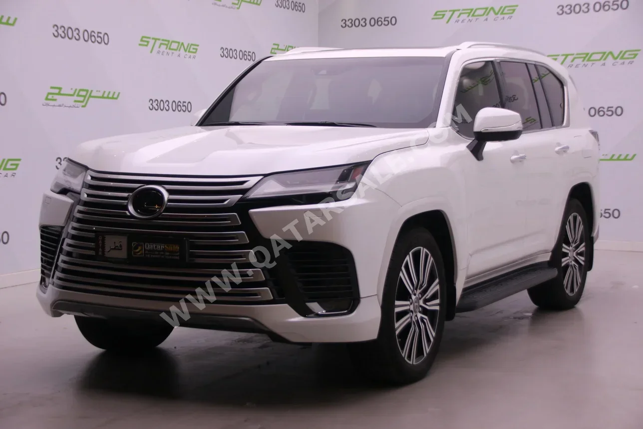 Lexus  LX  600 Luxury  2023  Automatic  48,000 Km  6 Cylinder  Four Wheel Drive (4WD)  SUV  White  With Warranty