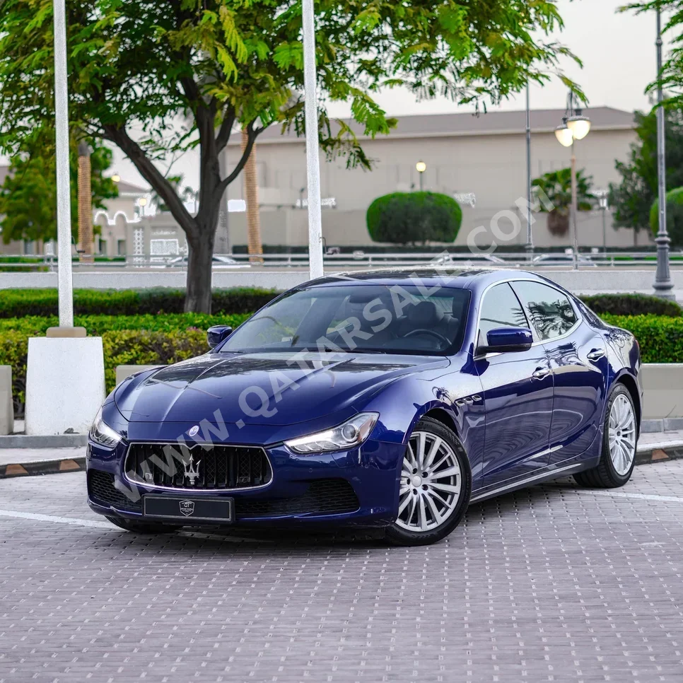 Maserati  Ghibli  Q4  2015  Automatic  98,000 Km  6 Cylinder  All Wheel Drive (AWD)  Sedan  Blue  With Warranty