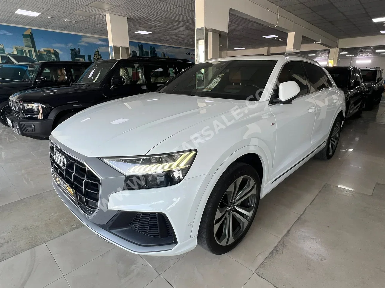 Audi  Q8  2019  Automatic  155,000 Km  8 Cylinder  Four Wheel Drive (4WD)  SUV  White