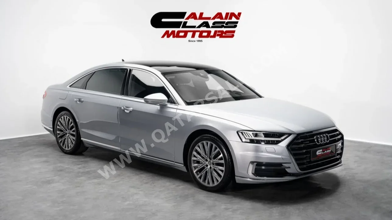 Audi  A8  L 55TFSI Quattro  2018  Automatic  18,959 Km  6 Cylinder  All Wheel Drive (AWD)  Sedan  Silver