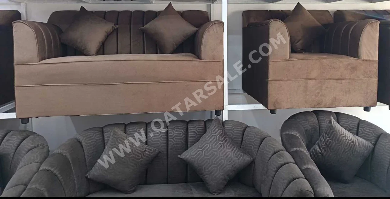 الأرائك والكنب والكراسي طقم كنب  - قماش  - متعدد الألوان