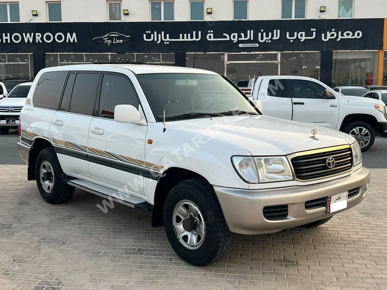 تويوتا  لاند كروزر  جي اكس ار  2002  اوتوماتيك  129,000 كم  6 سلندر  دفع رباعي  اس يو في  أبيض