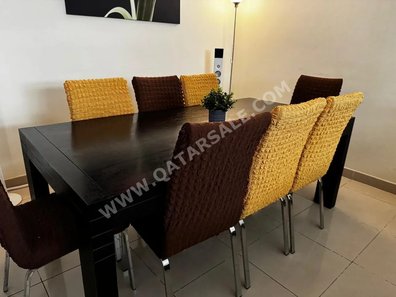 Dining Table with Chairs  - Brown
