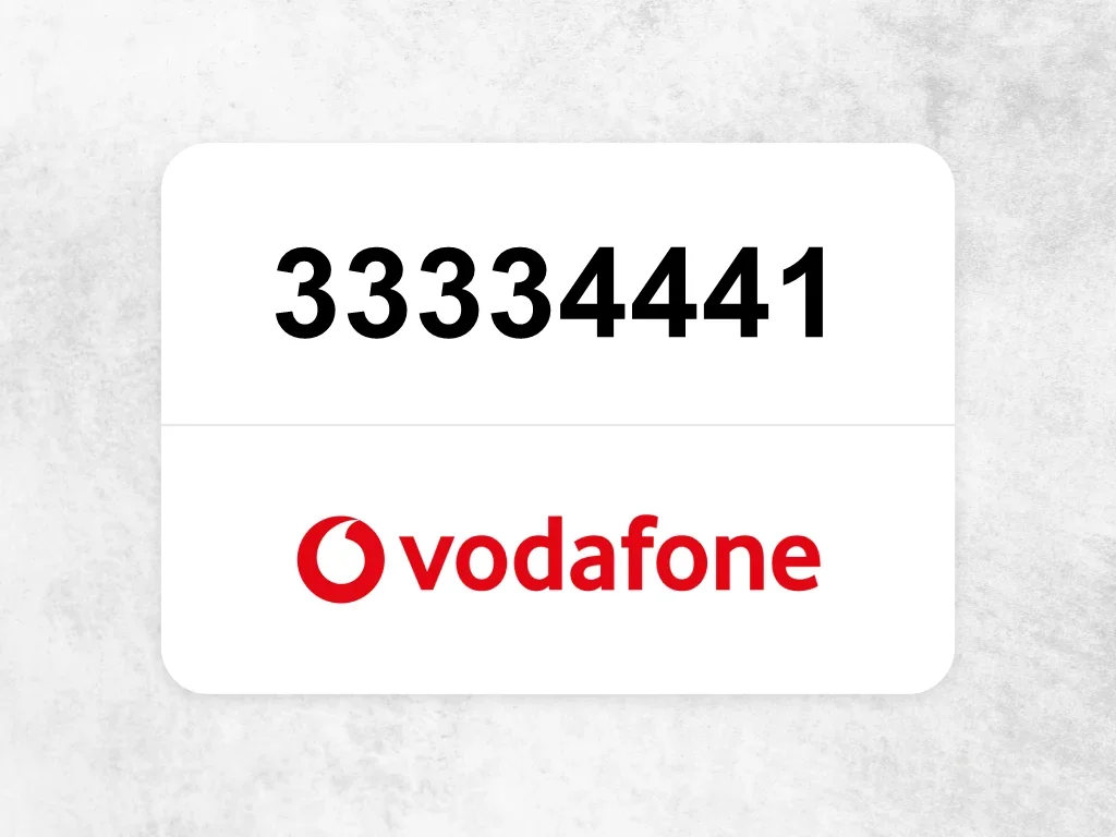 جوال فودافون  33334441