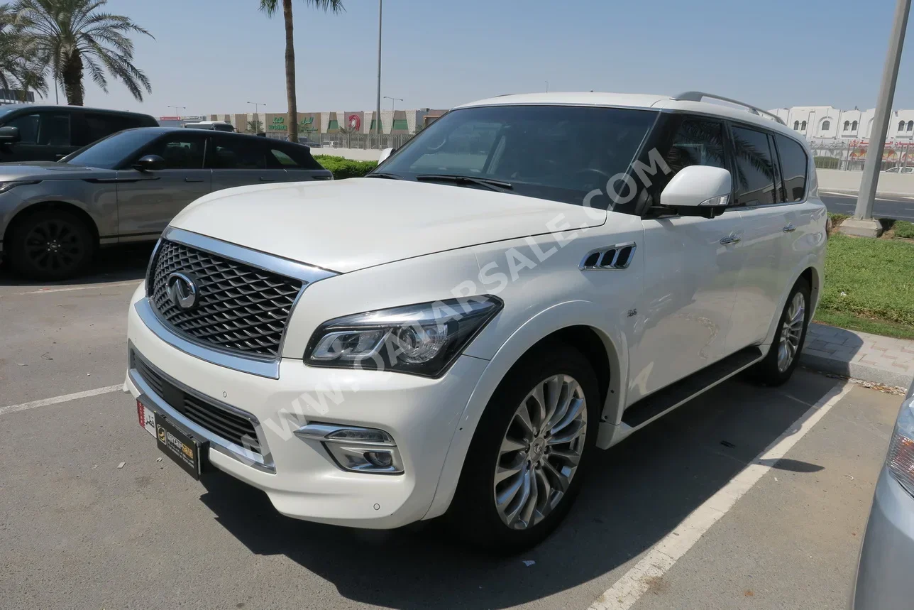 Infiniti  QX  80  2017  Automatic  155,000 Km  8 Cylinder  Four Wheel Drive (4WD)  SUV  White