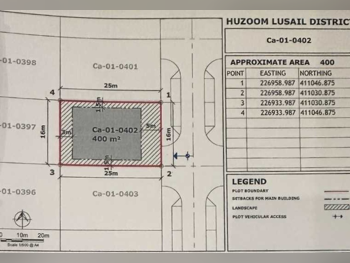Lands For Sale in Lusail  - Waterfront Residential  -Area Size 400 Square Meter