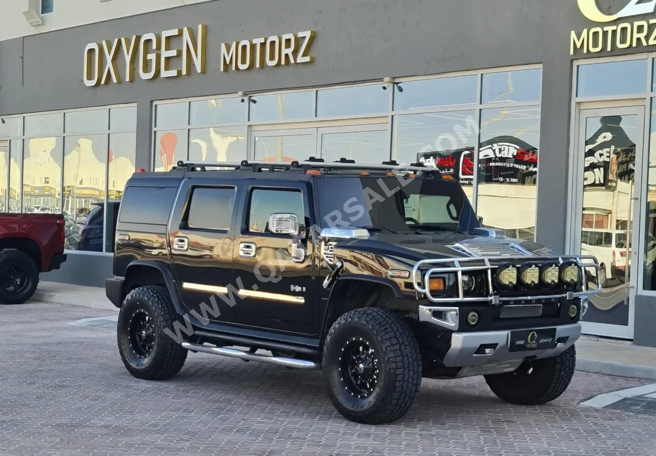 همر  اتش 2  2008  اوتوماتيك  288,000 كم  8 سلندر  دفع رباعي  اس يو في  أسود