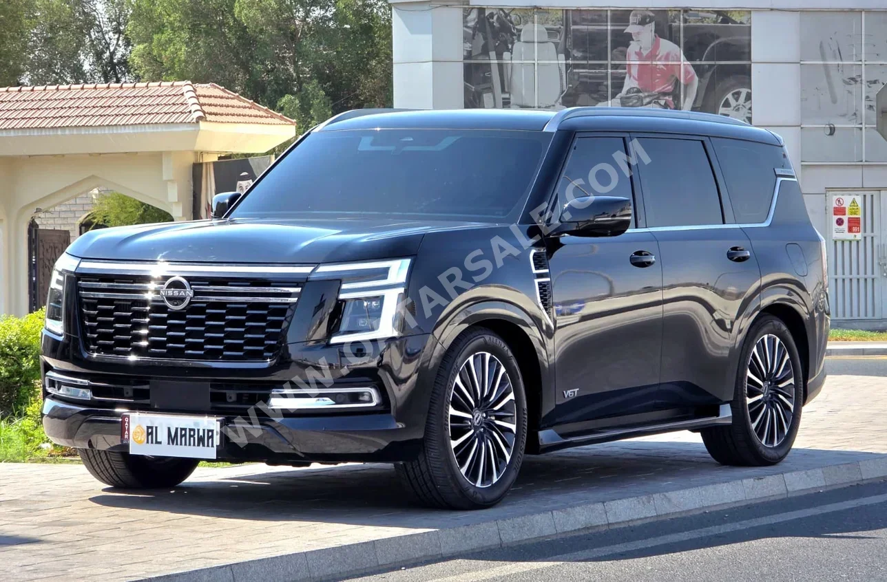 Nissan  Patrol  Platinum turbo  2025  Automatic  12,000 Km  6 Cylinder  Four Wheel Drive (4WD)  SUV  Black  With Warranty