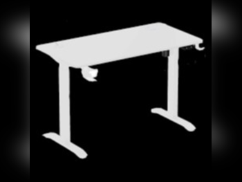 المكاتب ومكاتب الحاسوب - ستاند مكتب مع محمولات  - أبيض