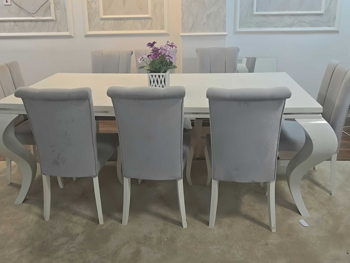 Tables & Sideboards Table & Chairs  - White