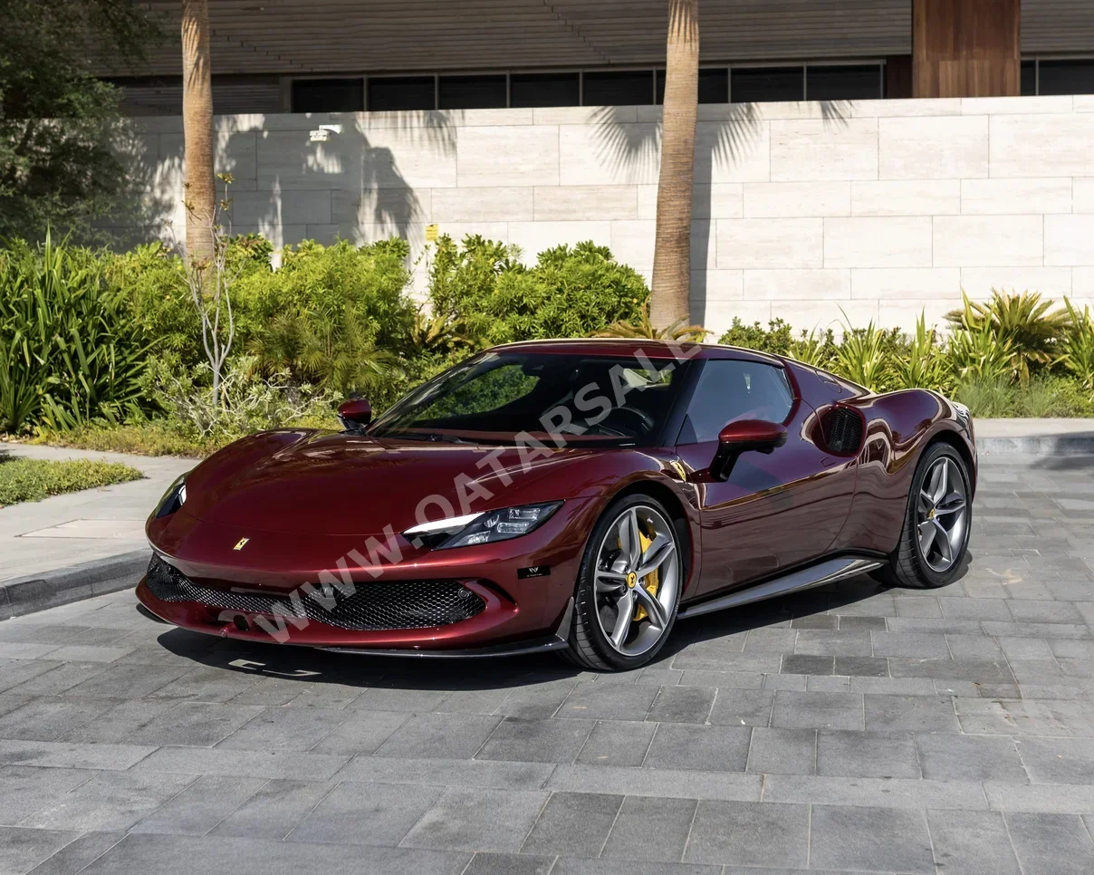 فيراري  296  جي تي بي  2024  اوتوماتيك  450 كم  6 سلندر  دفع خلفي  كوبيه \ سبورت  عنابي  تحت الضمان