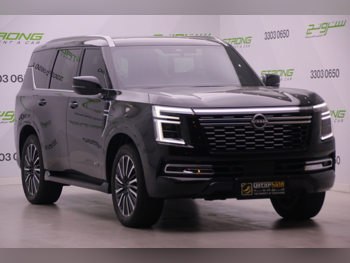 Nissan  Patrol  Platinum turbo  2025  Automatic  12,000 Km  6 Cylinder  Four Wheel Drive (4WD)  SUV  Black  With Warranty