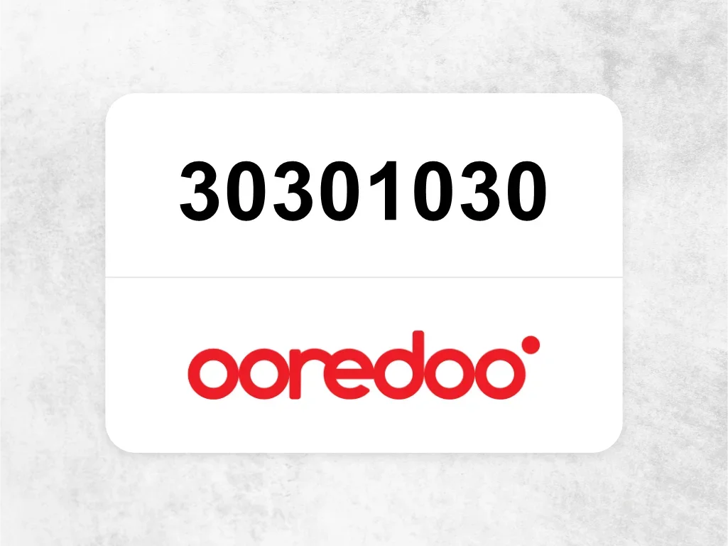 Ooredoo Mobile Phone  30301030