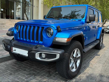 Jeep  Wrangler  Sahara  2022  Automatic  34,000 Km  6 Cylinder  Four Wheel Drive (4WD)  SUV  Blue  With Warranty