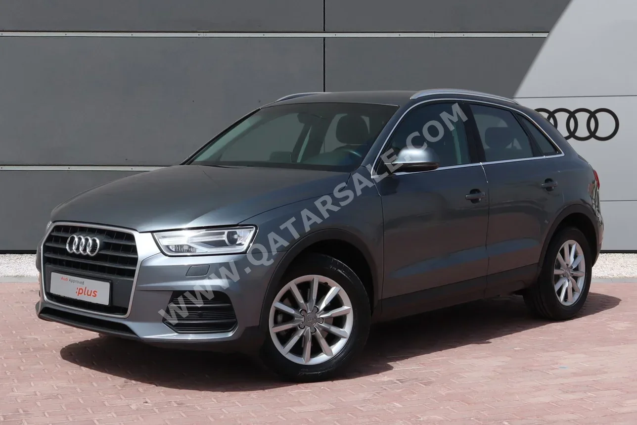 Audi  Q3  2018  Automatic  85,000 Km  4 Cylinder  Front Wheel Drive (FWD)  SUV  Gray