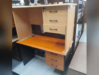 Desks & Computer Desks - Study Desk  - Beige  - With Chest of 3 Drawers