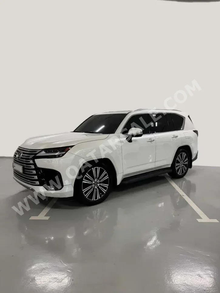 لكزس  ال اكس  600 لكجري  2024  اوتوماتيك  50,000 كم  6 سلندر  دفع رباعي  اس يو في  أبيض  تحت الضمان
