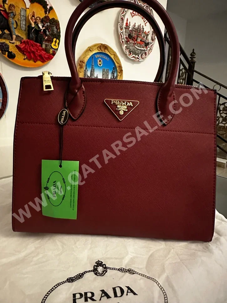 Purses  - Prada  - Red  - Vegan Leather  - For Women