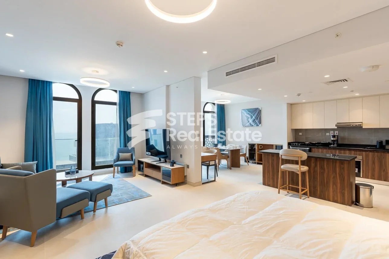 شقة استوديو للايجار في الدوحة - اللؤلؤة مفروشة بالكامل