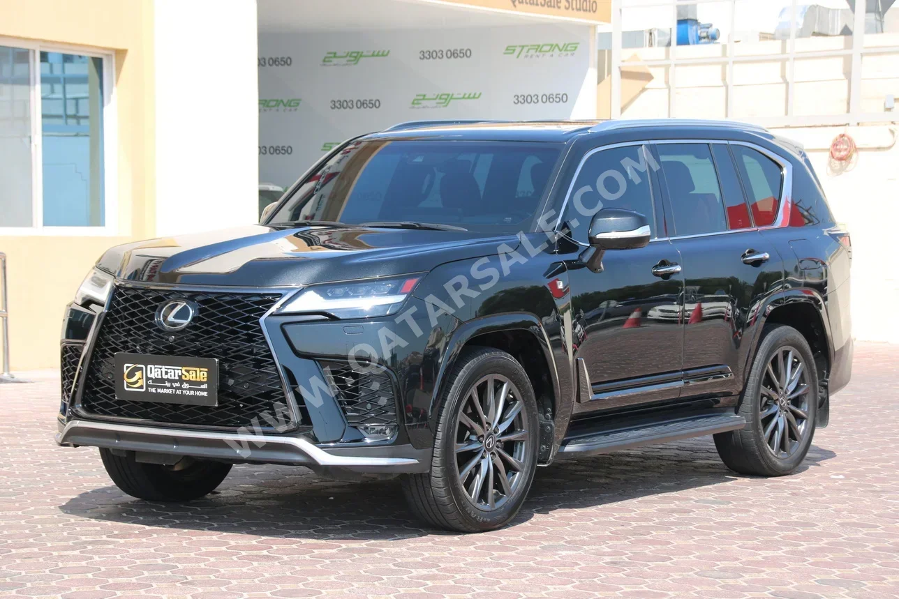 Lexus  LX  600 F Sport  2023  Automatic  59,000 Km  6 Cylinder  Four Wheel Drive (4WD)  SUV  Black  With Warranty