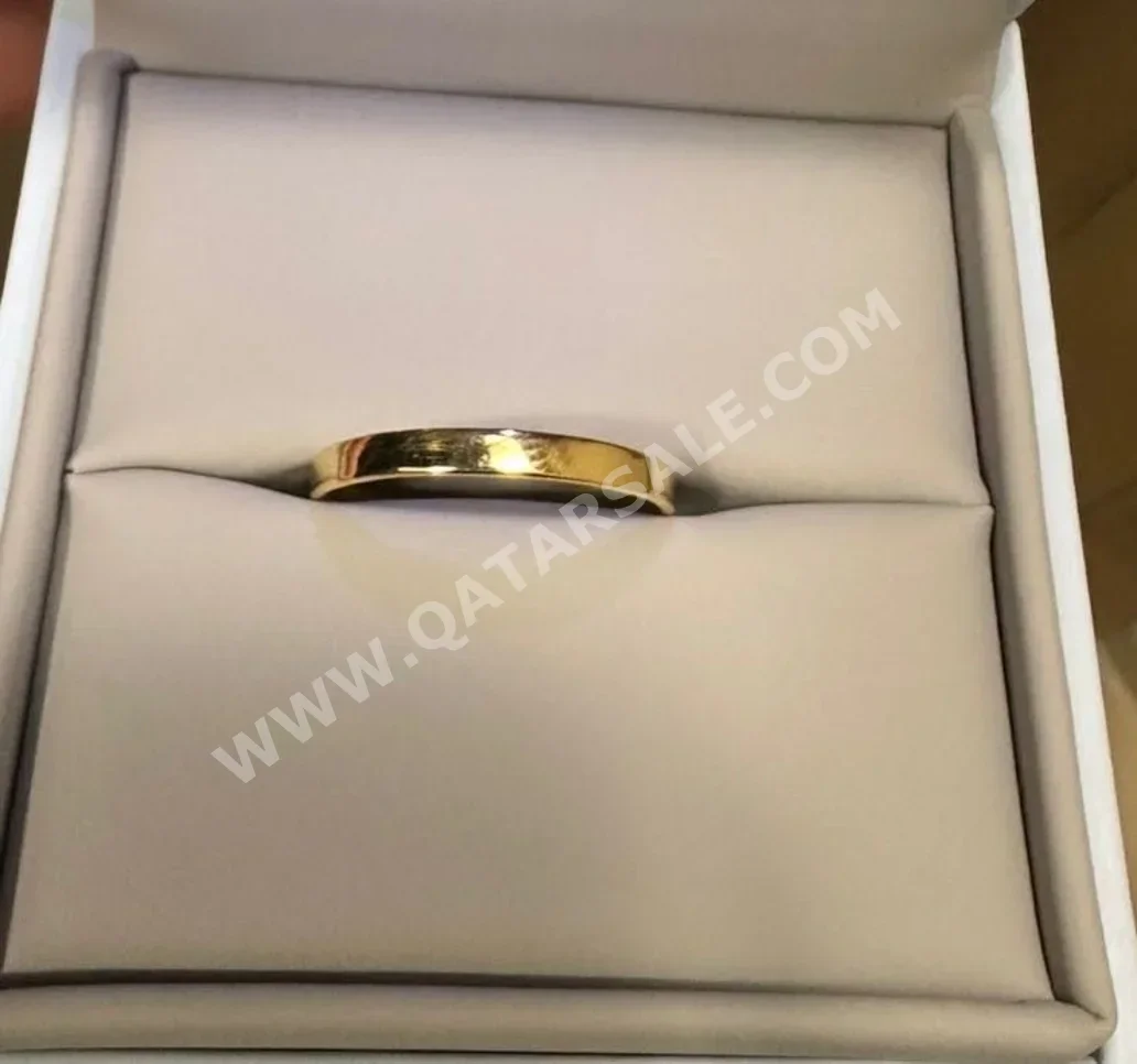 الذهب خطوبة  رجالي  2.29 غرام  خاتم  حسب الوزن  قطر  ذهب أصفر  عيار 18
