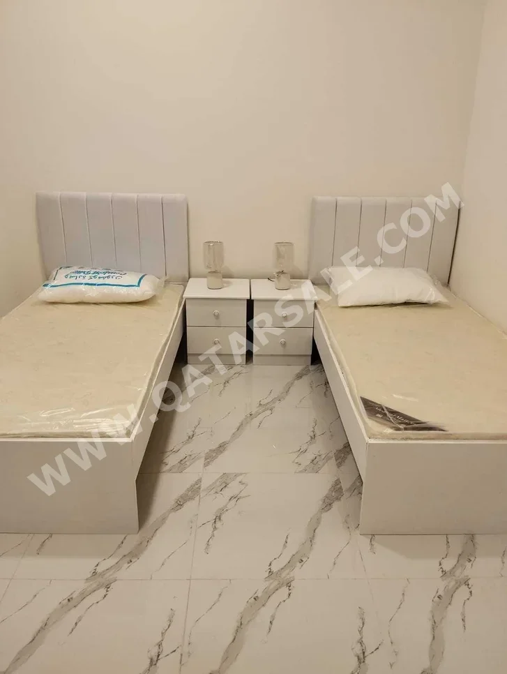 Beds - Lifestyle  - Single  - White  - Mattress Included  - With Bedside Table