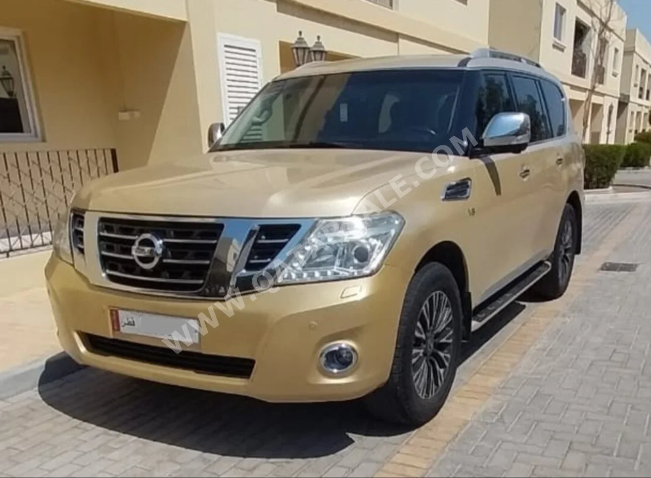 نيسان  باترول  بلاتنيوم  2014  اوتوماتيك  144,500 كم  8 سلندر  دفع رباعي  اس يو في  ذهبي