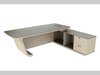 المكاتب ومكاتب الحاسوب - مكتب تنفيذي فاخر  - ميرير للمفروشات  - اللون الرمادي