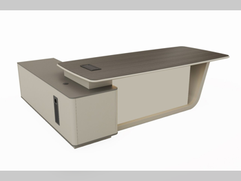 المكاتب ومكاتب الحاسوب - مكتب تنفيذي فاخر  - ميرير للمفروشات  - اللون الرمادي