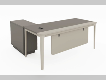 المكاتب ومكاتب الحاسوب - مكتب مدير  - ميرير للمفروشات  - اللون الرمادي