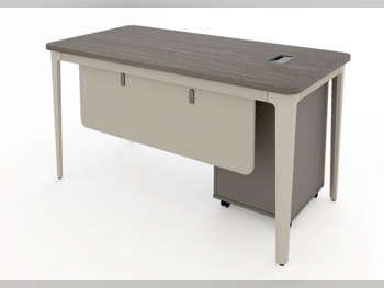 المكاتب ومكاتب الحاسوب - مكتب  - ميرير للمفروشات  - اللون الرمادي