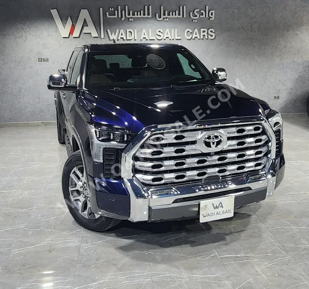 Toyota  Tundra  2023  Automatic  13,000 Km  8 Cylinder  Four Wheel Drive (4WD)  Pick Up  Dark Blue  With Warranty
