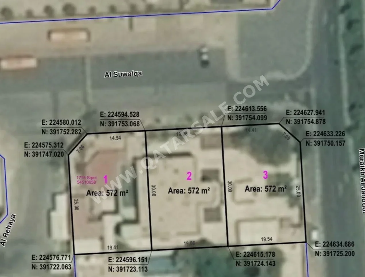 Lands For Sale in Al Rayyan  - Muraikh  -Area Size 1,715 Square Meter