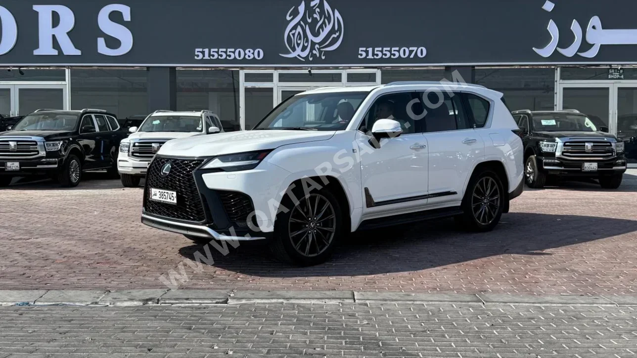 Lexus  LX  600 F Sport  2022  Automatic  80,000 Km  6 Cylinder  Four Wheel Drive (4WD)  SUV  White  With Warranty