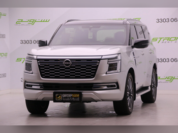 نيسان باترول بلاتينيوم تيربو 2025 اوتوماتيك 18,000 كم 6 سلندر دفع رباعي اس يو في فضي تحت الضمان