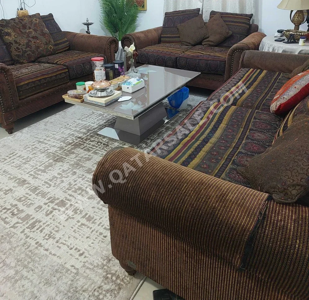 الأرائك والكنب والكراسي هوم سينتر  - مزيج الكتان \ الكتان  - متعدد الألوان