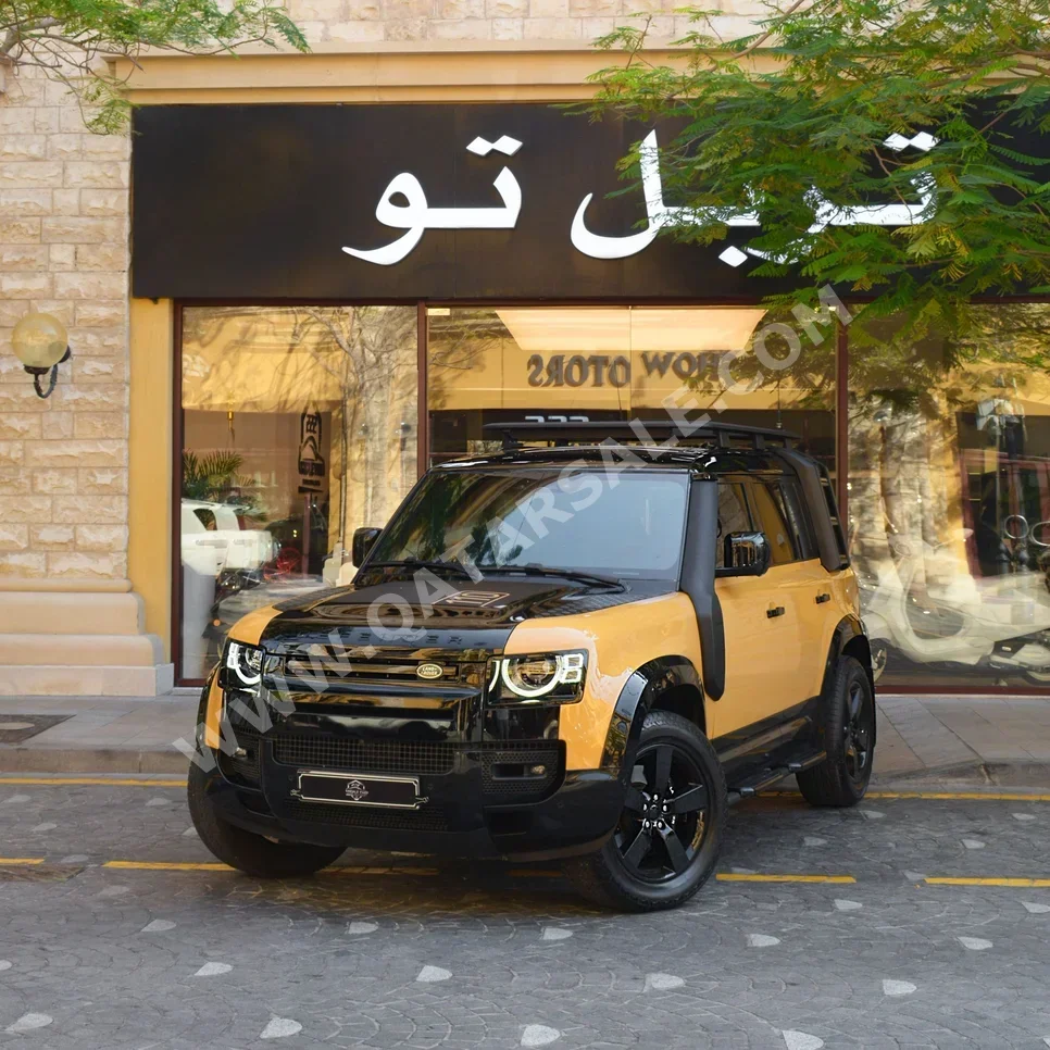 Land Rover  Defender  110 HSE  2023  Automatic  79,460 Km  6 Cylinder  Four Wheel Drive (4WD)  SUV  Yellow  With Warranty