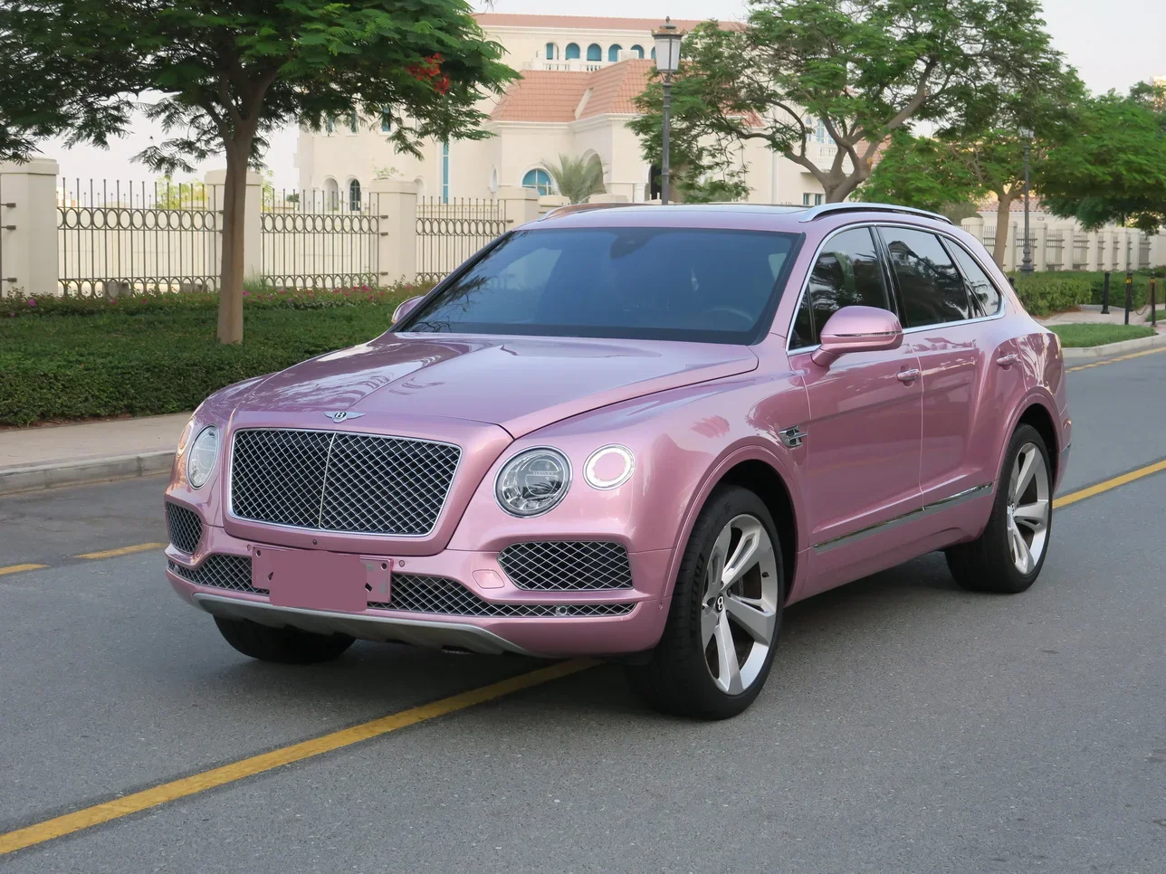 Bentley  Bentayga  2019  Automatic  95,000 Km  8 Cylinder  Four Wheel Drive (4WD)  SUV  Pink